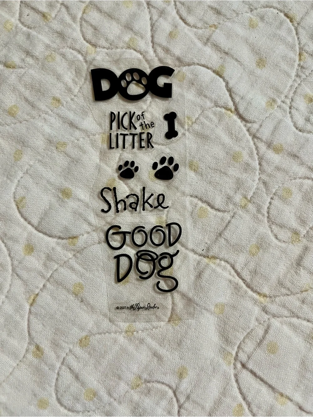 Dog-Themed Scrapbook Kit Junk Journal or Party Supplies - Brown/Cream